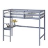 NicBex Twin Size Loft Bed with Guardrail,Rubber Wood Loft Bed Frame with Ladder,Bed Frame for Adults,Kids,Box Spring Not Required - 4 of 4