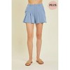 Women's Wo's Rib Pleated Flare Shorts - Heyson - 3 of 4