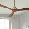 Casa Vieja 66" Delta XL Modern Indoor Ceiling Fan 3 Blade Remote Control Soft Brass Finish Brown Walnut Finish Blades Bedroom Living Room DC Motor - 2 of 4