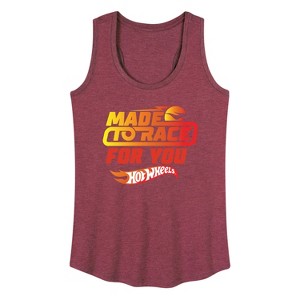 Women's - Hot Wheels - Valentine's Made to Race Art Graphic Racerback Tank - 1 of 4
