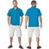 HAPPY BAY Mens Short Sleeve Button Down Solid Shirts Summer Shirt with Pocket Spread Collar Casual Camp Vacation Beach Shirts for Men - 3 of 4