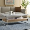 Aurelian Coffee Table - COF7016A - White Marble/Natural - Safavieh - 2 of 4