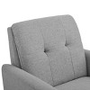 Sapphtopaz 1pc Accent Chair Tufted Upholstered Lounge Chair Living Room Chair for Living Room Bedroom Studio - 2 of 4