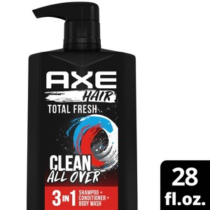 Axe Clean Fresh 3-in-1 Body Wash + Shampoo + Conditioners - 28 fl oz - 1 of 4