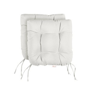 2pc 19" x 19" x 3" Outdoor Tufted U-Shaped Chair Cushions - Sorra Home - 1 of 3