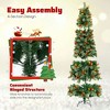 Resenkos Extra Large Pre-Lit Artificial Christmas Tree with Pine Needles - Green - 2 of 4