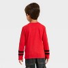 Toddler Boys' Disney Cars Lightning McQueen Valentines Long Sleeve T-Shirt - Red - 3 of 4