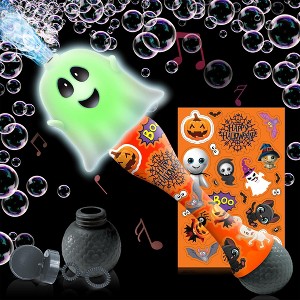 ArtCreativity 14" Light Up Halloween Ghost Bubble Wand with Music - 1 of 4