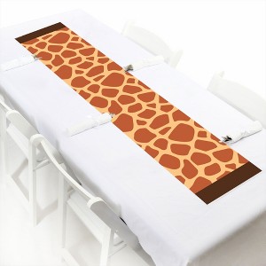 Big Dot of Happiness Giraffe Print - Petite Safari Party Paper Table Runner - 12 x 60 inches - 1 of 4
