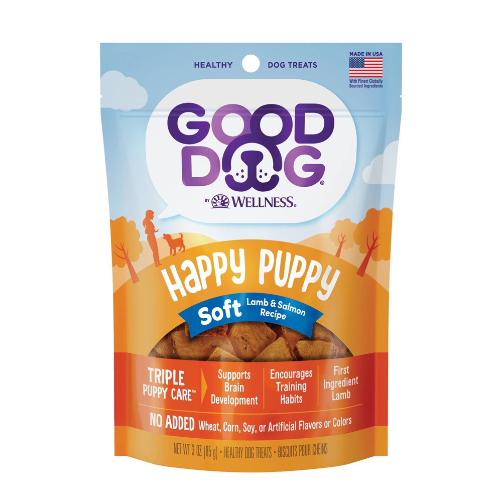 Photos - Dog Food Good Dog by Wellness Lamb & Salmon Recipe Puppy Chewy Dog Treats - 3oz