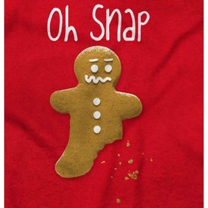 Funny Christmas Oh Snap Gingerbread Graphic T Shirt Men or Women Brisco Brands - 1 of 4