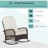 Outdoor PE Rattan Wicker Recliner Rocker Chair wSoft Cushion for Garden - 4 of 4