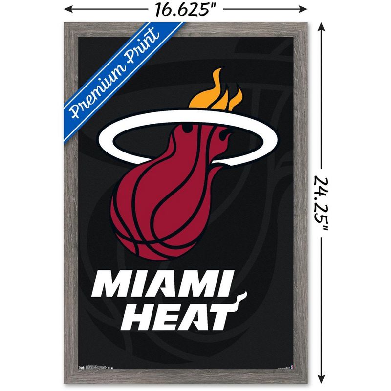 Trends International NBA Miami Heat - Logo 14 Framed Wall Poster Prints, 3 of 7