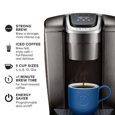 K-Elite Brushed Slate Single-Serve Coffee Maker with Iced Setting