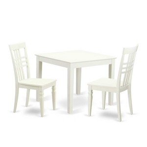 Dining Table Set for 4 - Square Kitchen Table & Chairs Set - Modern Wood Dining Room Furniture - 1 of 4