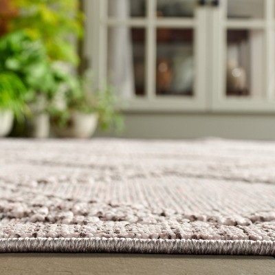 Gray 9' x 12' Synthetic Flat Woven Indoor/Outdoor Rug