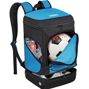 Generic Soccer Backpack,Soccer Bag with Ball Holder,Sport Equipment Bags Includes Separate Cleat Shoe - 1 of 4