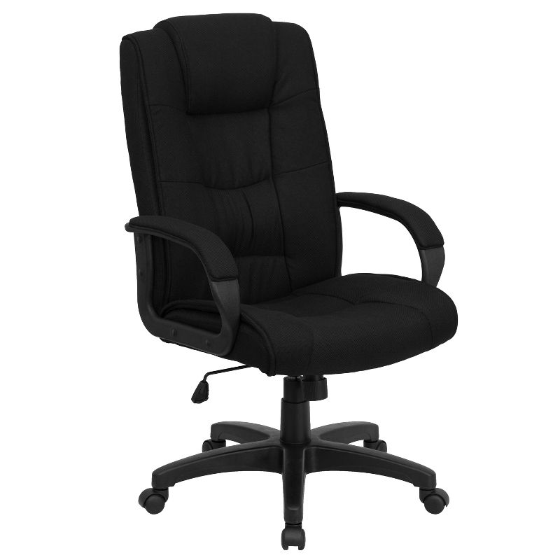 Flash Furniture High Back Multi-Line Stitch Upholstered Executive Swivel Office Chair with Arms, 1 of 12