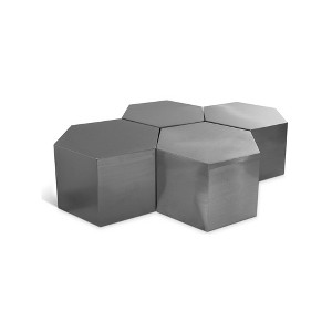 Meridian Furniture,Hexagon Brushed Chrome Coffee Table - 1 of 4