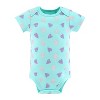 The Peanutshell Baby Girl Short Sleeve Bodysuits, 5-Pack, Purple/Grey/Mint, Newborn to 24 Months - image 3 of 4