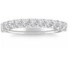 Pompeii3 1Ct TW Round Cut Diamond U Prong Wedding Ring Stackable Band 14k Gold Lab Created - 2 of 4