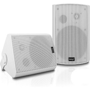 Pyle 6.5" Indoor/Outdoor Bluetooth Wall-Mount Speakers - Waterproof, 2-Way Full Range, 800W - White - 1 of 4