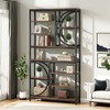 Kumasinova 77 Inch Bookshelf,Modern Large Display 8-Tier Bookcase Open Shelves for Living Room,Bedroom,Office,Brown - 2 of 4