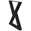 vidaxl dining table legs - customizable steel black - 31.5"x28.3"-28.9" - 4 of 4
