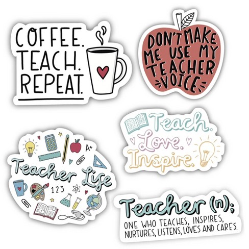 Big Moods Teacher Sticker Pack 5pc : Target