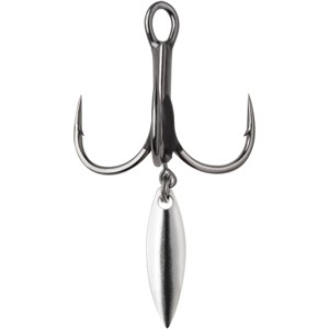 VMC Bladed Hybrid Treble Short Fishing Hook 2-Pack - Black Nickel - 1 of 2