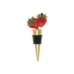 Unique Bargains Bottle Stoppers Strawberry Zinc Alloy Aluminum Alloy TPR 3.58"x1.61"x0.79" 1 Pc - 1 of 3