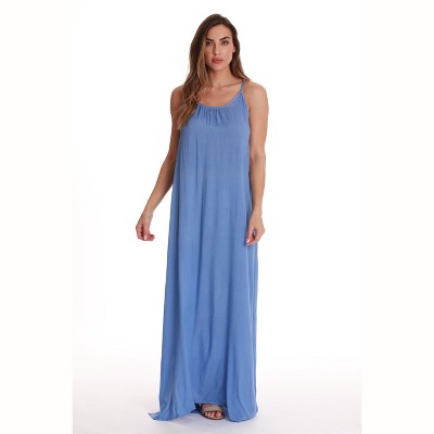 Riviera Sun Womens Tie-Dye Spaghetti Strap Open-Back Maxi Dress  Boho Beach Cover-Up & Casual Summer Sundress