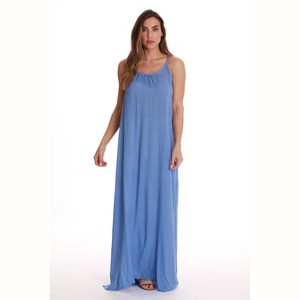 Riviera Sun Womens Tie-Dye Spaghetti Strap Open-Back Maxi Dress  Boho Beach Cover-Up & Casual Summer Sundress - 1 of 3