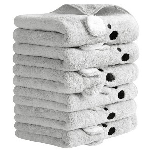 REGALWOVEN Bathroom Soft and Absorbent Coral Rabbit Pattern Hand Towel Set - 1 of 4