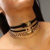 SOHI Women's Onyx Black The Josie Multi-Layer Necklace - 4 of 4