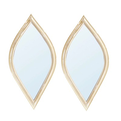 SEVOBAL Bathroom Vanity Mirrors Small Vintage Style Versatile Use Moisture Resistant Scratch Resistant Shatter Proof, Gold, 6.5"*0.6"*13"
