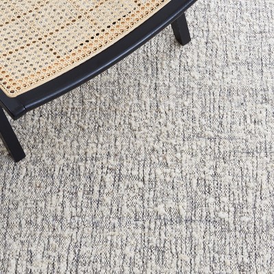 Hand-tufted Artisan Black Cotton 6' Square Area Rug
