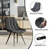 Syemin Dining Chairs 2-Pack Armless Dinner Chairs Modern Kitchen Dining Room Chair Kitchen Table Chairs Set of 2, Black, 33.26"*23.1"*19.3" - 3 of 4