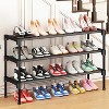 Long Shoe Rack - Shoe Organizer, Shoe Rack for Closet, Front Door, Entryway, Garage, Stackable, Free Standing Shoe Organizer - 4 of 4