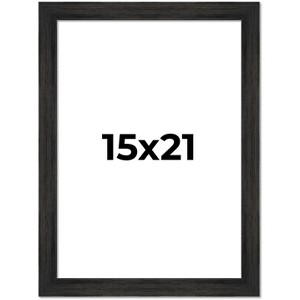 PosterPalooza | 15x21 Wide Barnwood Picture Frame, UV Acrylic, 6 Finishes - Grey, Brown, White, and Black - 1 of 4