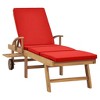 vidaXL Sunlounger Teak wood Solid Teak wood 76.8 x 23.4 in - 3 of 4