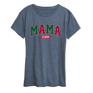 Women's - Instant Message - Mama Claus Varsity Short Sleeve Graphic T-Shirt - 1 of 4