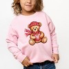 Valentine Teddy Bear Beanie - Toddler Graphic Sweatshirt - 3 of 4