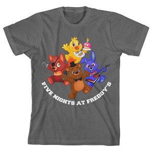 Five Nights at Freddy's Freddy and Friends Youth Dark Heather Graphic Tee - 1 of 2