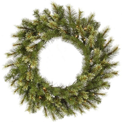 Vickerman 30" Prelit LED Jack Pine Warm Artificial Christmas Wreath - Clear Lights