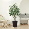 DR.Planzen 72" Artificial Ficus Tree - 6FT UV Resistant Fake Plant with Silk Leaves & 15.7" Planter for Indoor House Plants, Floor & Tall Faux Trees - 2 of 4