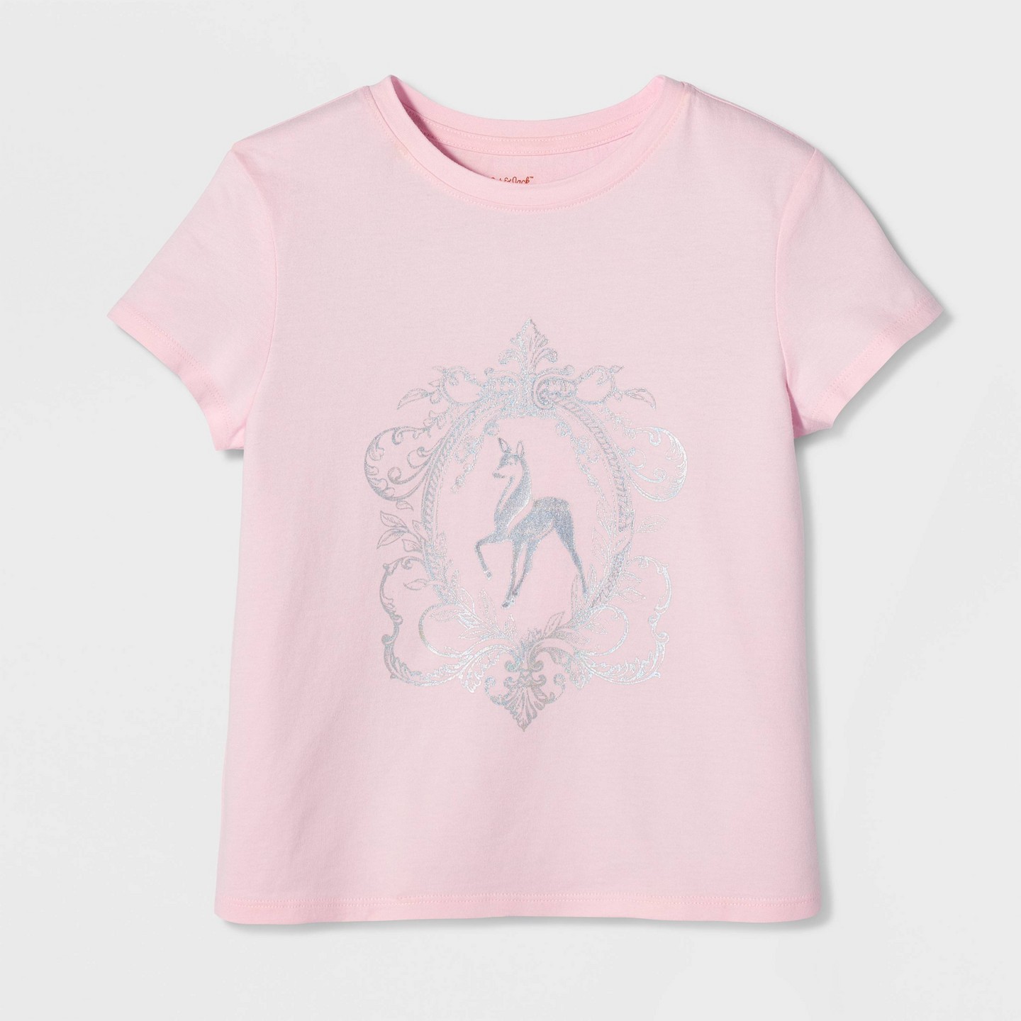 Футболка Cat & Jack Short Sleeve Classic 'Fawn' Graphic T-Shirt для девочек, цвет: Розовый — фото 2