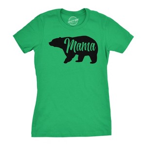 Womens Mama Bear T shirt Cute Funny Best Mom of Boys Girls Cool Mother Tee - Crazy Dog Women's T Shirt - 1 of 4
