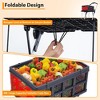 Collapsible Shopping Cart, Grocery Cart with Wheels and Removable Storage Crate, 2-Tier Portable Utility Cart for Home, Groceries, Supermarket - 3 of 3