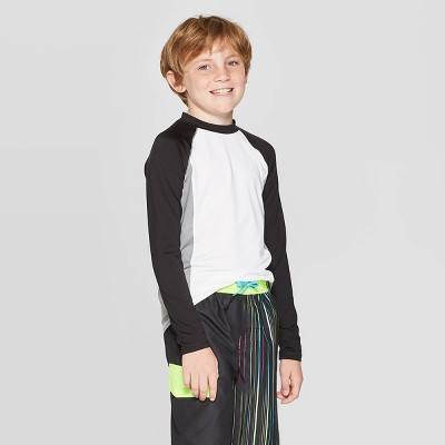 boys black swim shirt